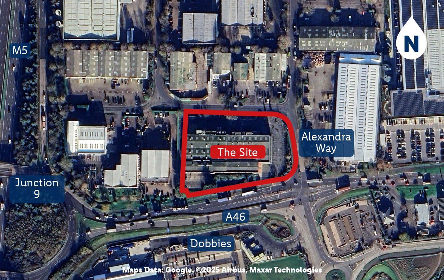 aerial view of the site